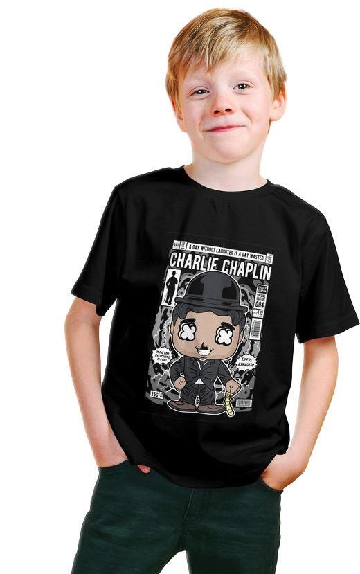 Παιδικό Ring Spun T-Shirt Charlie Chaplin Pop Culture P3000310 Black