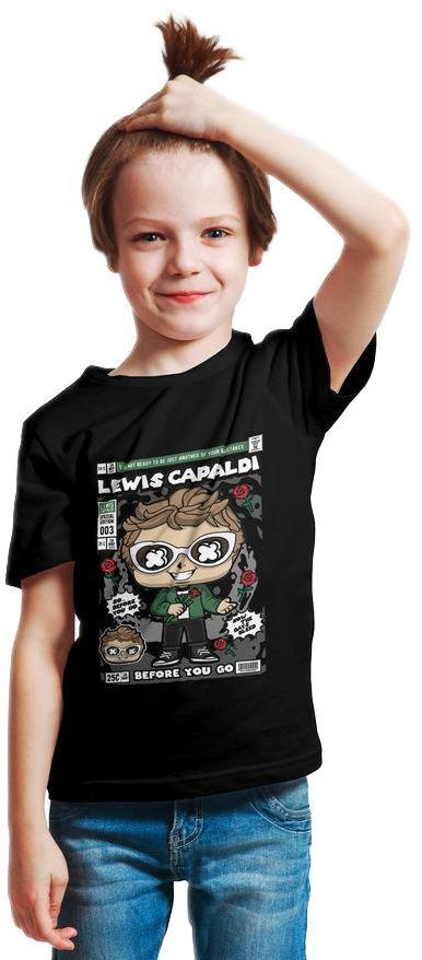 Παιδικό Ring Spun T-Shirt Lewis Capaldi Pop Culture P3000363 Black