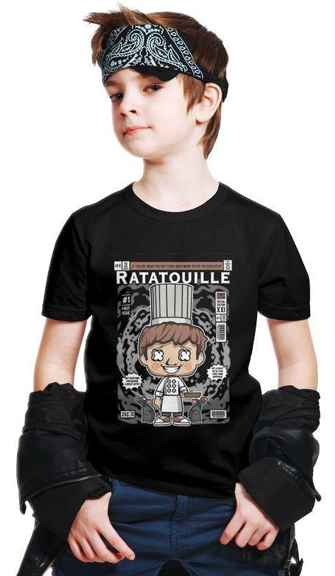 Παιδικό Ring Spun T-Shirt Ratatouille Linguini Pop Culture P3000259 Black