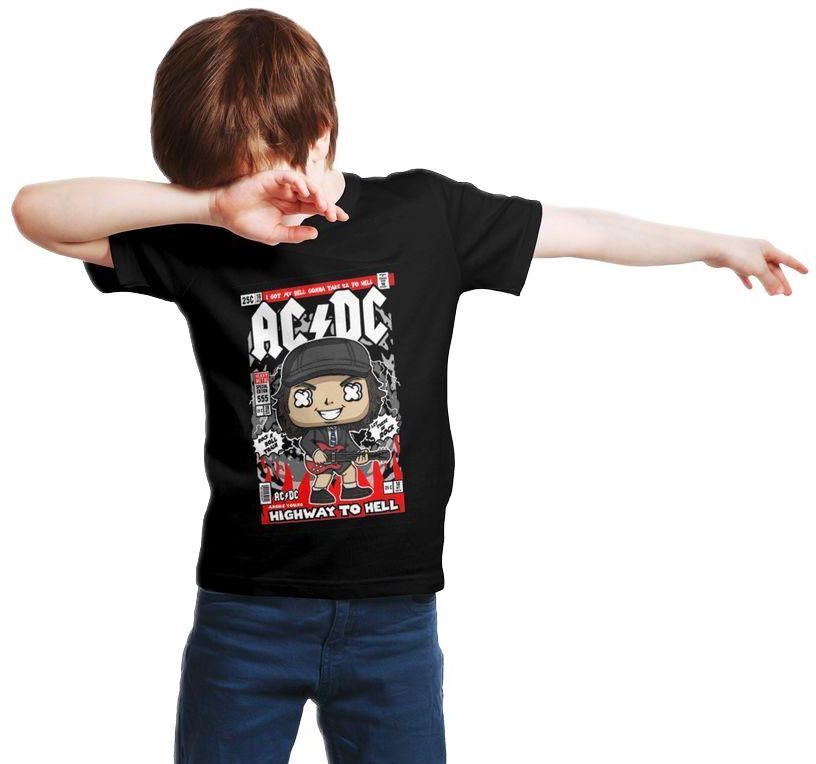 Παιδικό Ring Spun T-Shirt Angus Young ACDC Pop Culture P3000316 Black