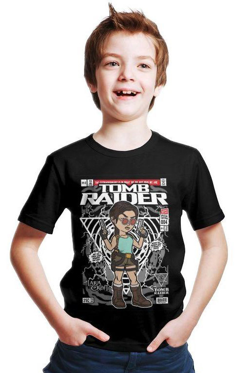 Παιδικό Ring Spun T-Shirt Lara Croft Tomb Raider Pop Culture P3000359 Black