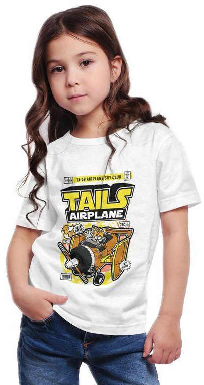 Παιδικό Ring Spun T-Shirt Sonic Tails Airplane Pop Culture P3000392 White